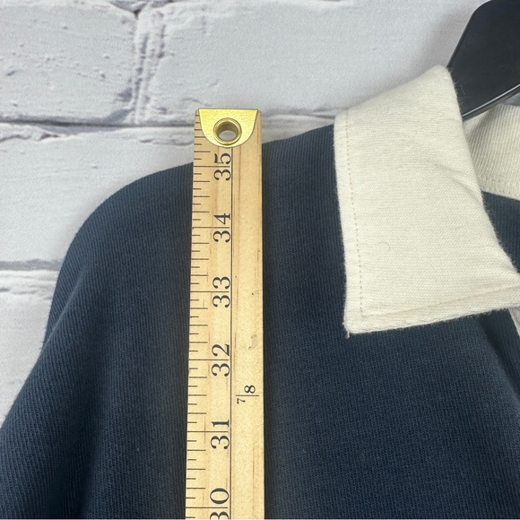 Faherty Sports Jersey Polo Dress Womens Small Long Sleeve Sea Storm Blue Rugby - Picture 12 of 14